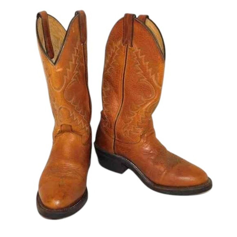 Abilene Cowboy Western Leather Boots Size 7.5 D Vibram Soles
